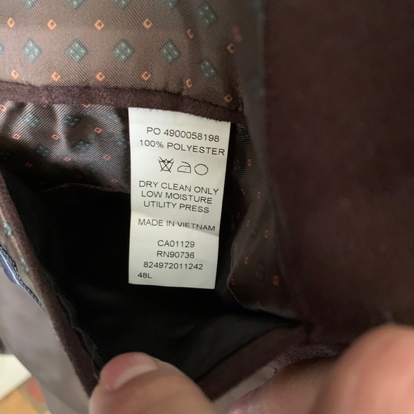 NWT Men’s Chaps Brushed Suede Sport Coat - Picture 3 of 5